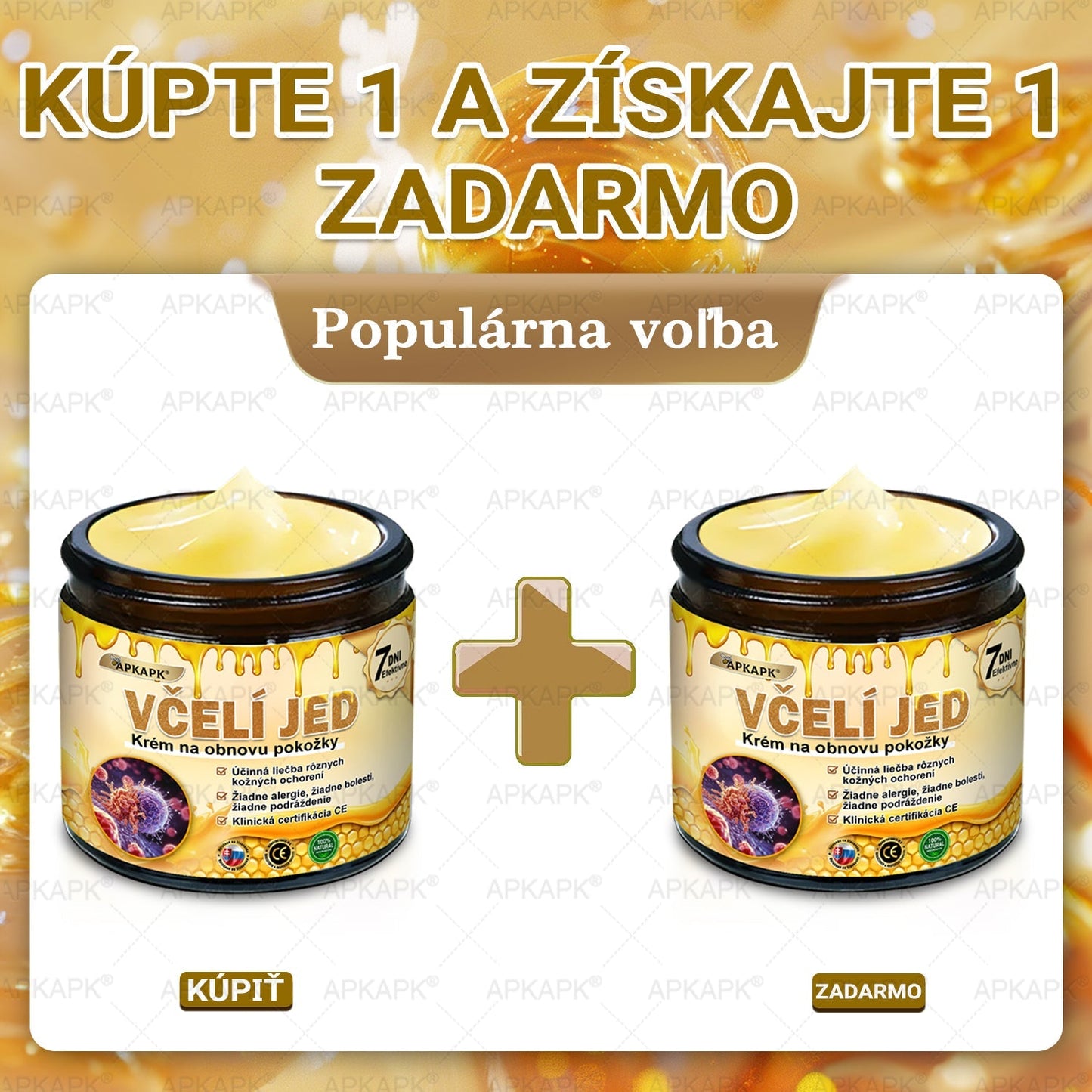 ✨APKAPK® Včelí jed regeneračný krém na pokožku 🔥 Vyvinuté na Slovensku, vyrobené a dodávané zo Slovenska